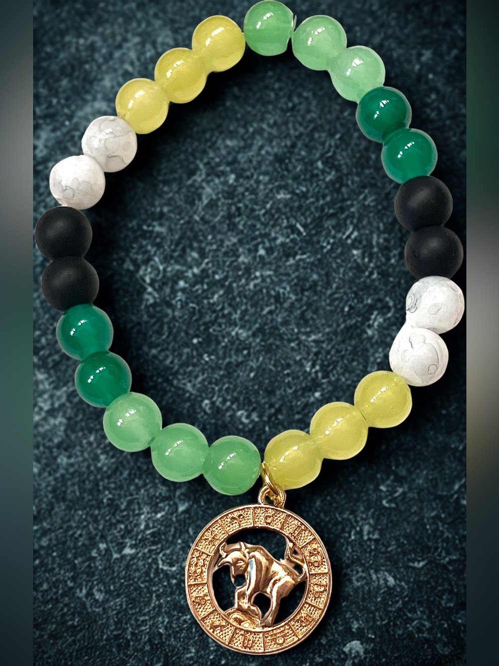 TAURUS ♉️ RUBY REYNA’s Limited edition Zodiac glass beaded bracelet